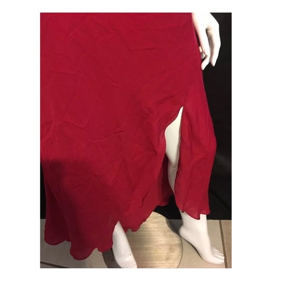 NWT $475‎ Haute Hippie Cowl Neck Racerback Silk Dress Red [SZ Medium ] - Picture 4 of 9